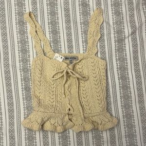 White Knit UO Summer Tank